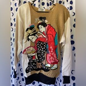Bonnie Boerer & Company 80's Vintage Geisha Sweater
